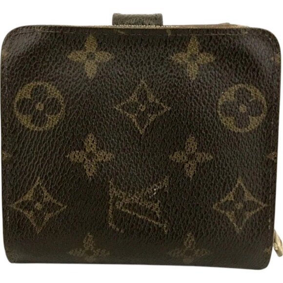383155BW (L1) Louis Vuitton Wallet Compact Zip Brown Monogram - Picture 2 of 10